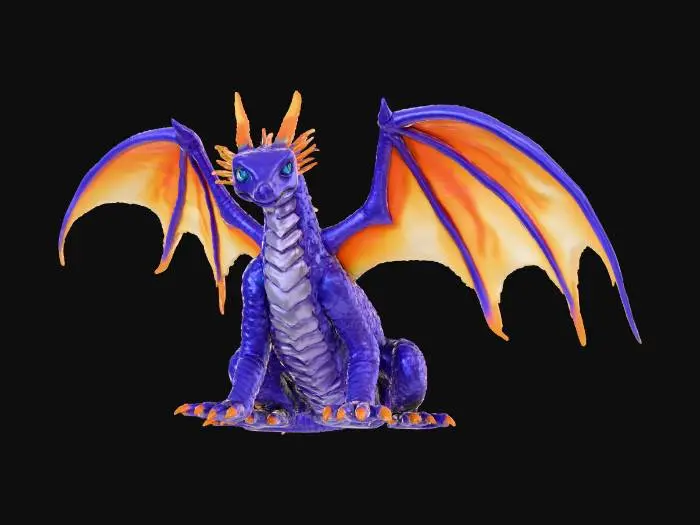 3D model for A formidable brigandine crafted from deep lavender draconic leather, featuring meticulously sculpted overlapping dragon scales with a subtle sheen. Adorning its contours are vibrant phoenix feathers, shimmering with fiery orange and gold hues. The leather armor provides a rigid, firm structure and a cool, smooth texture from the scales, while the feathers offer a soft, flowing, and warm contrast. This piece presents a visually striking and contrasting tactile sensation.