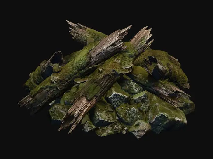 3D model for Mossy Timber Ruins