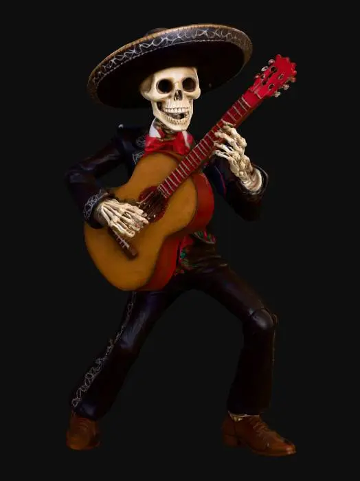 3D model for #Halloween2025#, Calavera Guitarist