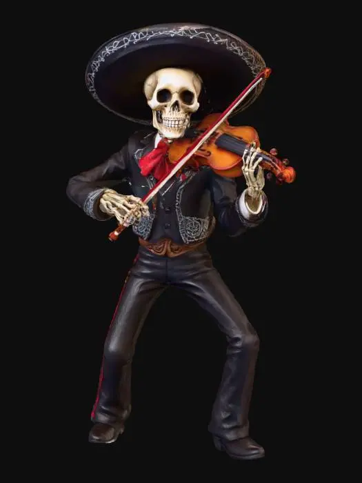 3D model for #Halloween2025#, Calavera Violinist