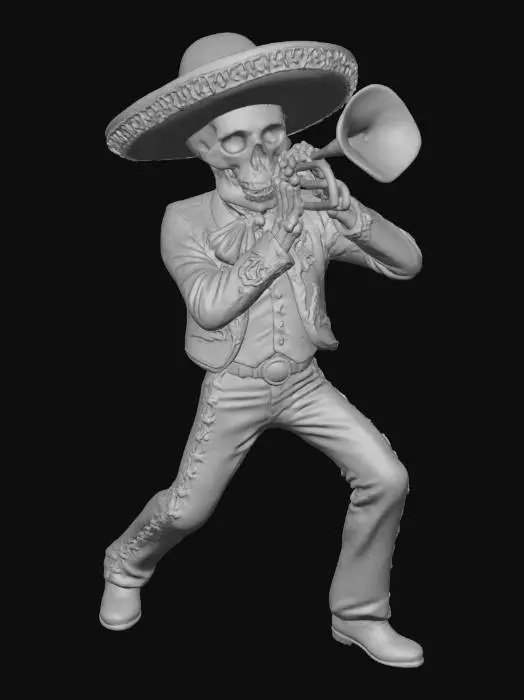 3D model for Calavera Trumpeter, #Halloween2025#
