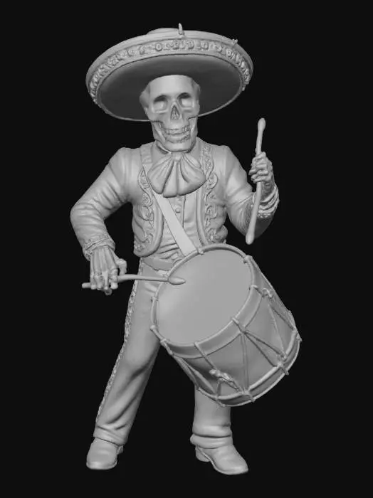 3D model for Calavera Drummer, #Halloween2025#