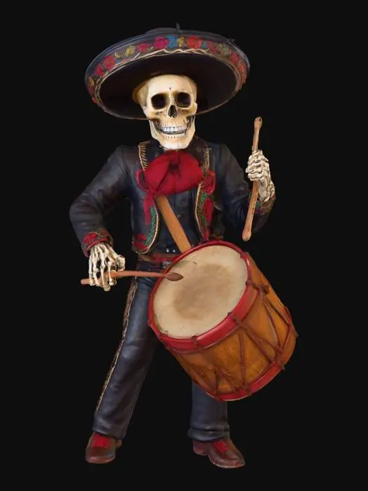 3D model for Calavera Drummer, #Halloween2025#