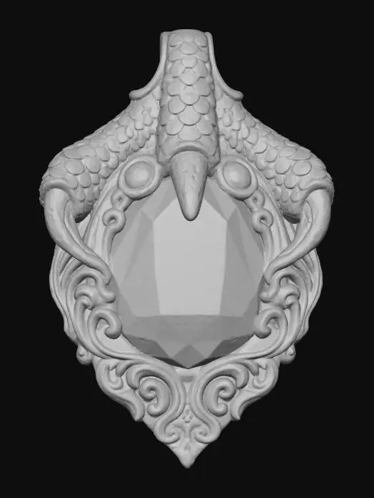 3D model for Dragon's Claw Pendant