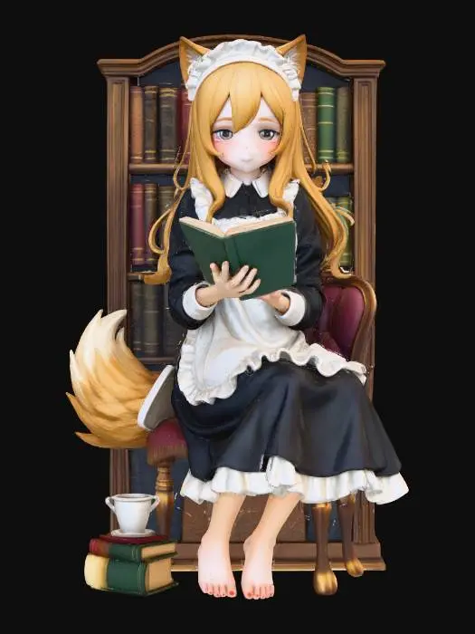 3D model for Fox Maid's Reading Nook