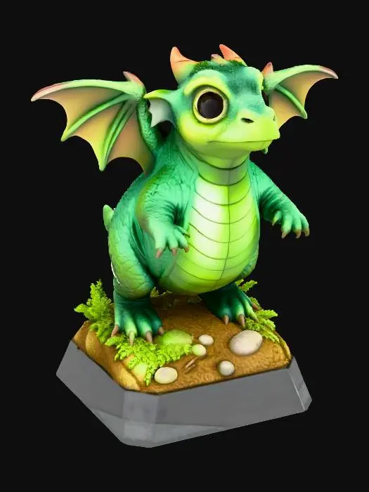 3D model for Tiny Dragon Stretching