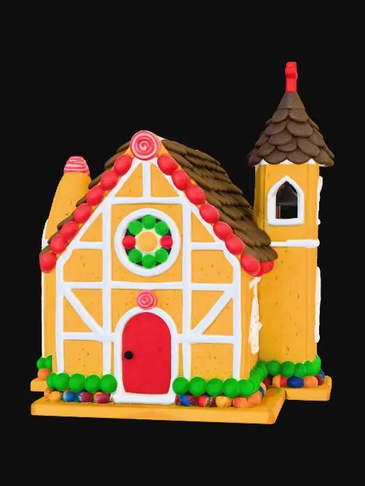 3D model for Gingerbread Chapel, #Christmas2025#
