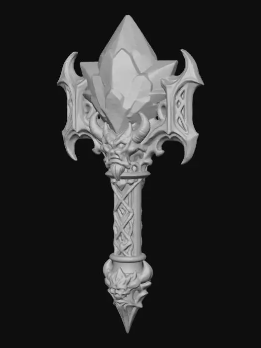 3D model for Arcane Ametrine Hammer Wand