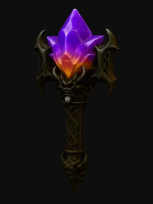 3D model for Arcane Ametrine Hammer Wand