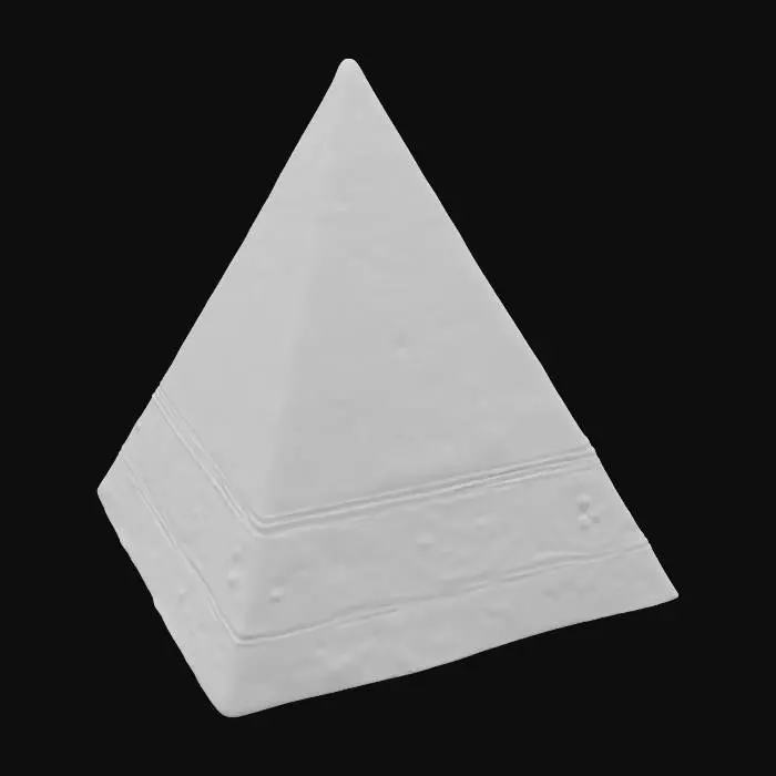 3D model for [Egypt] A traditional Nubian Pyramid made of semi hard goat cheese. , #AroundTheWorld#