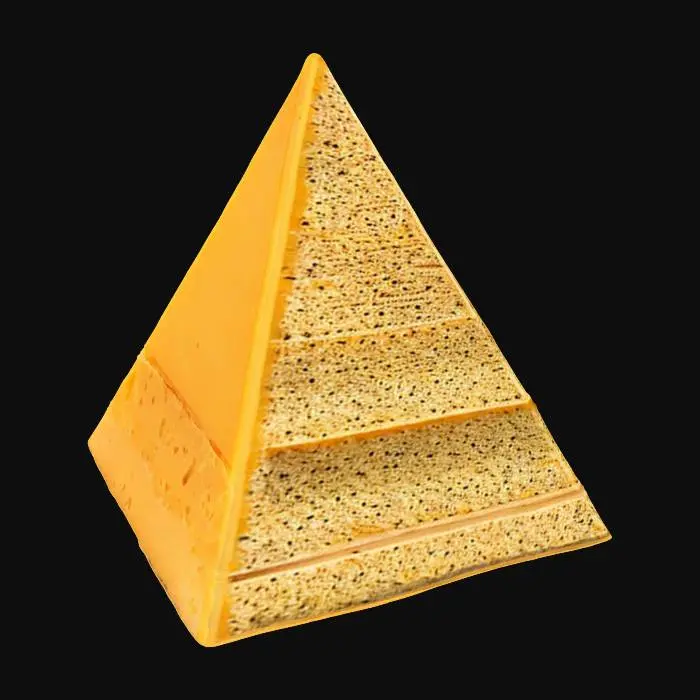 3D model for [Egypt] A traditional Nubian Pyramid made of semi hard goat cheese. , #AroundTheWorld#