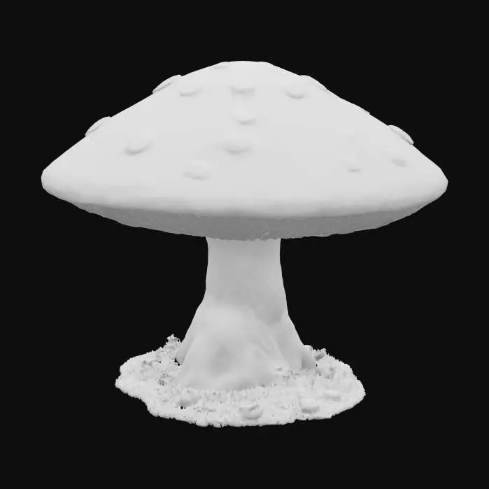 3D model for A giant mystical Mushroom with violet flesh and sky blue spots. 