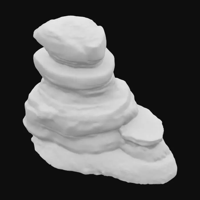 3D model for A Stepped Plateau pillar plain, HDR Banded Geology, Sunburnt orange rock, Sand Dune Desert, Landscape 