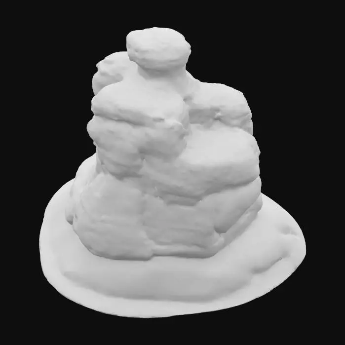 3D model for A Stepped Plateau pillar plain, HDR Banded Geology, Sunburnt orange rock, Sand Dune Desert, Landscape 