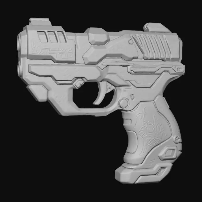 3D model for FuturePunk Pistol