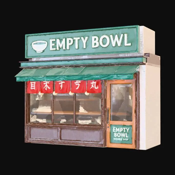 3D model for Empty Bowl Noodle Shop Exterior