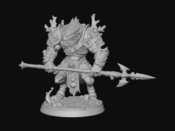 3D model for Lizard Warrior Sentinel