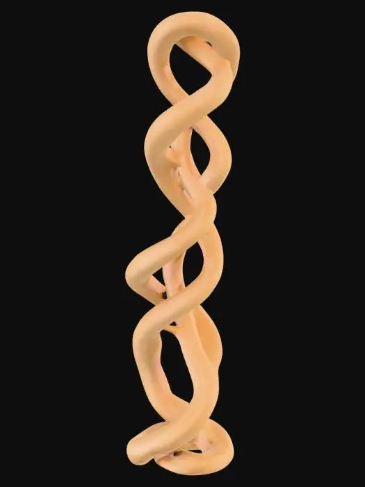 3D model for helical  wooden rods