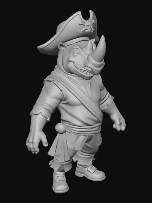 3D model for Pirate Rhino