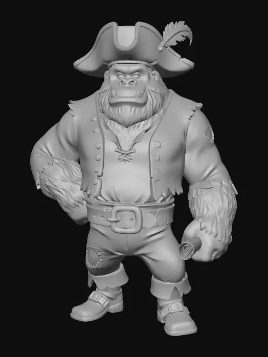 3D model for Captain Gorilla
