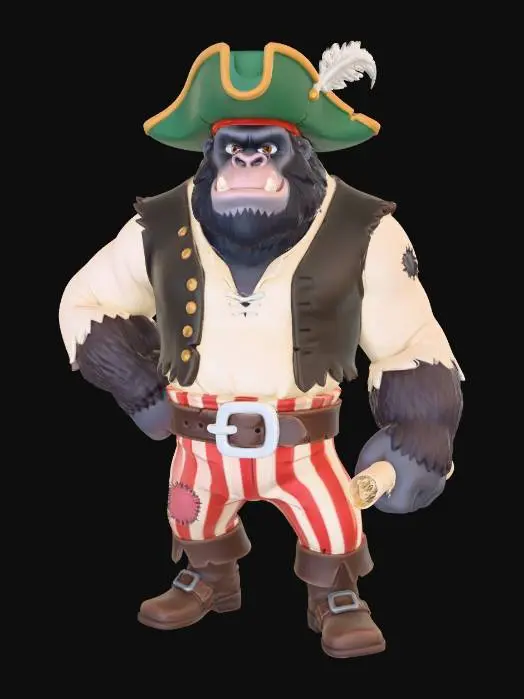 3D model for Captain Gorilla
