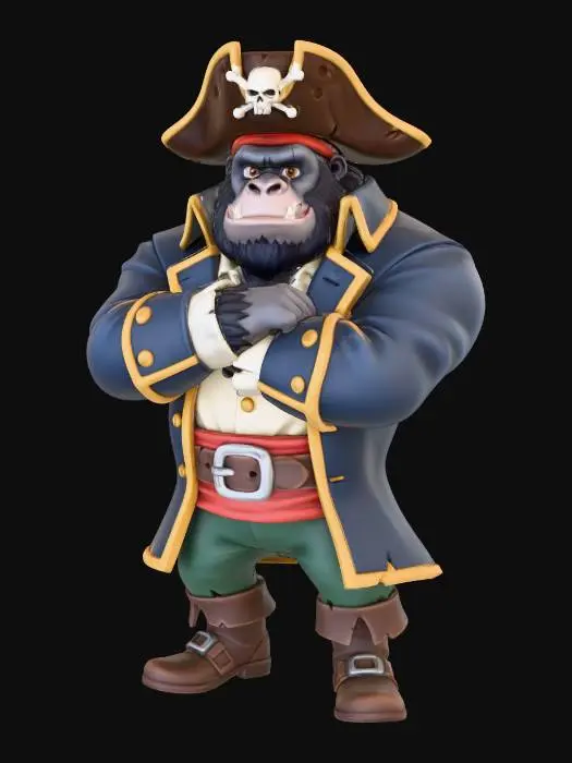 3D model for Pirate Gorilla