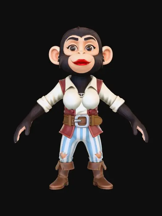 3D model for Pirate Monkey Adventurer