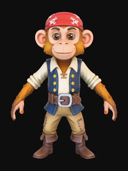 3D model for Pirate Monkey Adventure