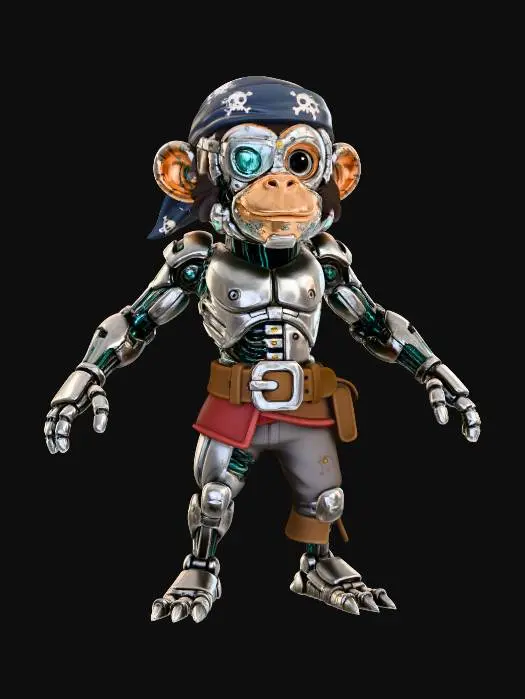 3D model for Cyber Pirate Monkey