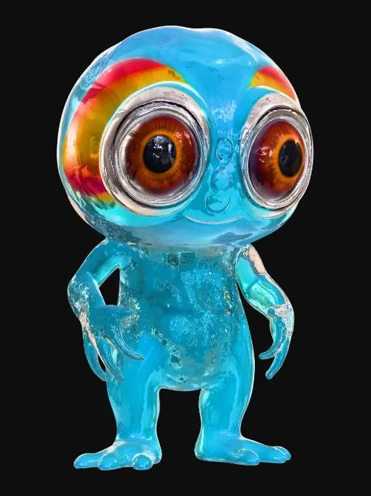 3D model for giga eyed monster only eyes can be seen and gelly body
