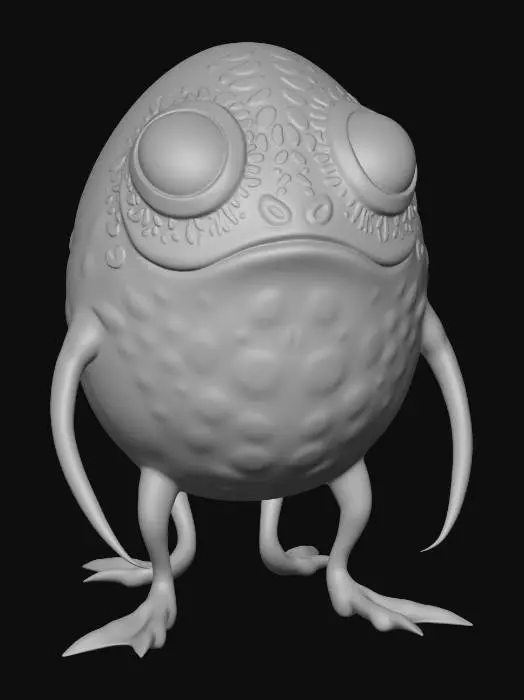 3D model for in eye-ly egg-ly aye aye monster bioluminescent-ly