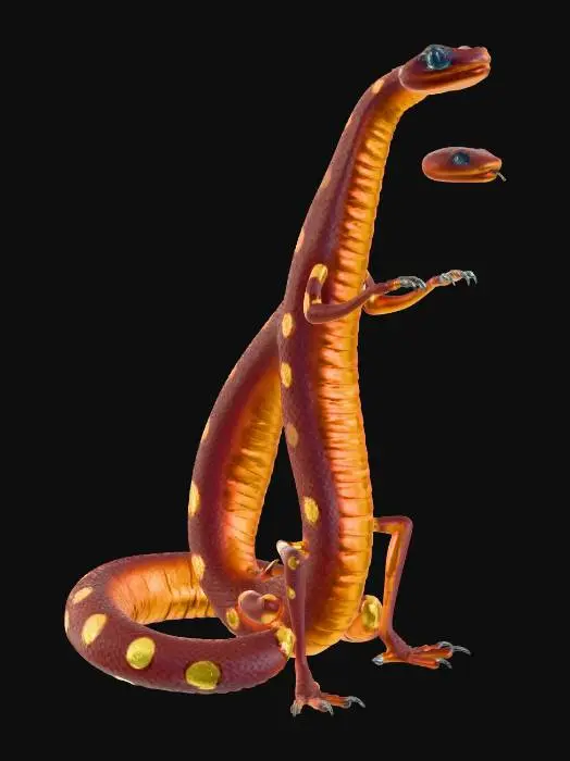 3D model for a snake-tube built creature without head or with head? unseen and very complicated and attractive