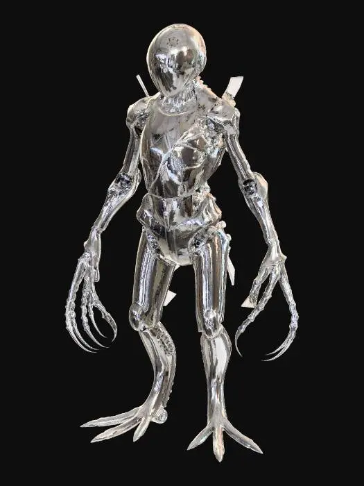 3D model for a symbiotic mirror creature with scattered pieces of mirrors all over