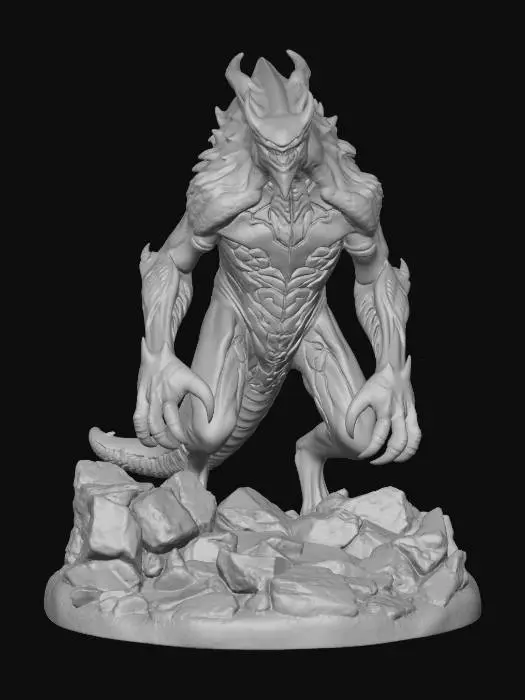 3D model for volcano outburst creature