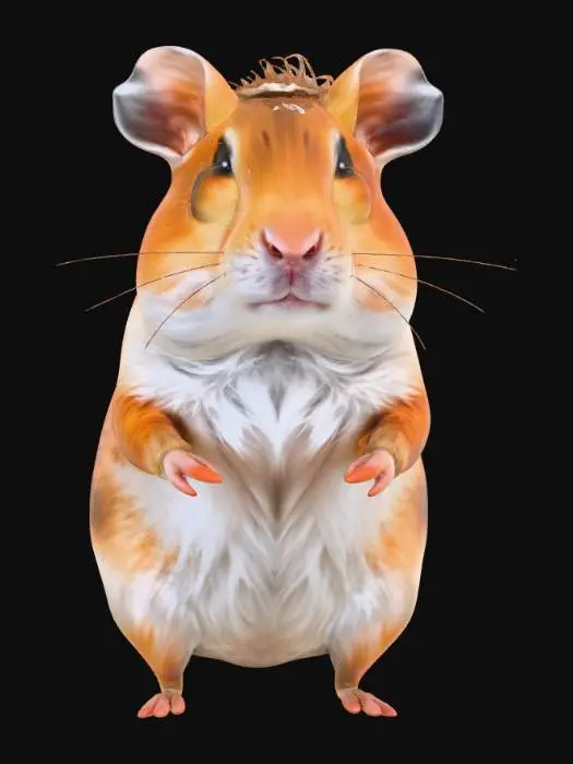 3D model for peanute shaped guinea pig like creature neo lithic