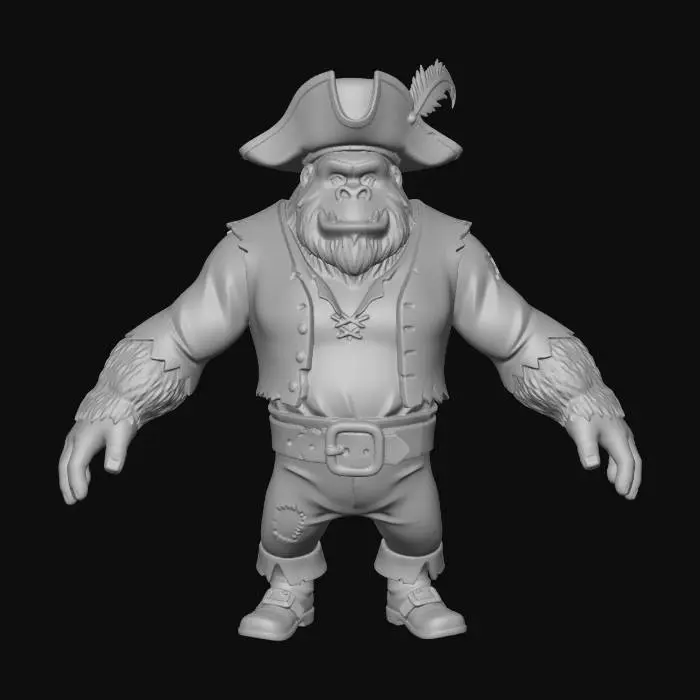 3D model for Captain Gorilla