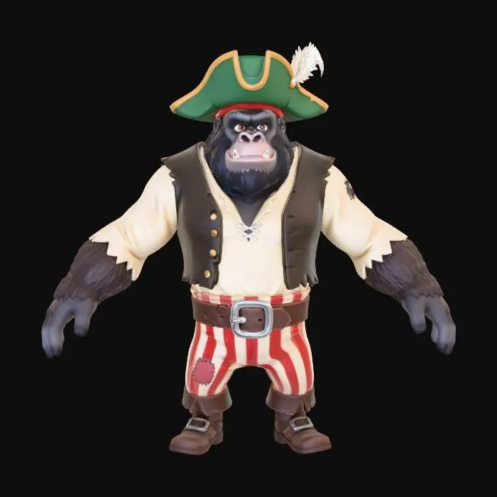 3D model for Captain Gorilla