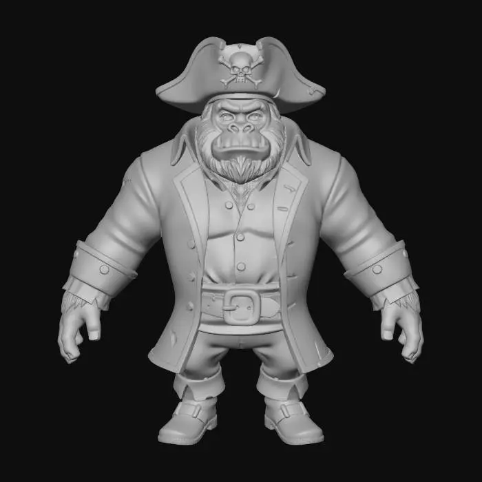3D model for Pirate Gorilla