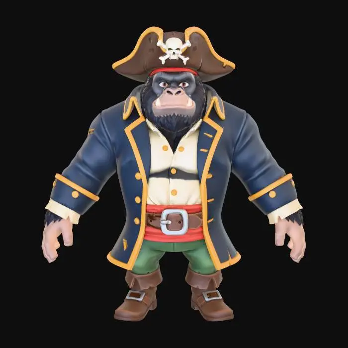 3D model for Pirate Gorilla