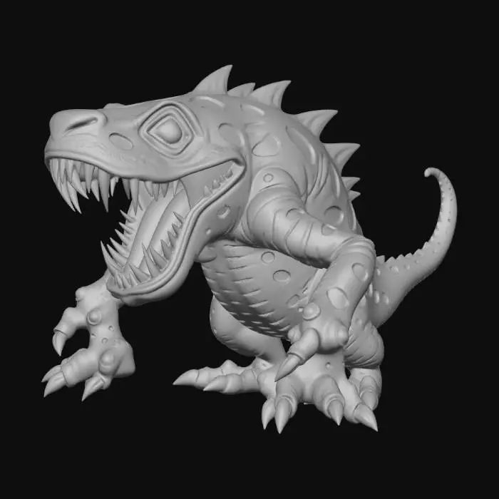 3D model for in mouthly mouty freshly zippery ayenly monster bioluminescent-ly