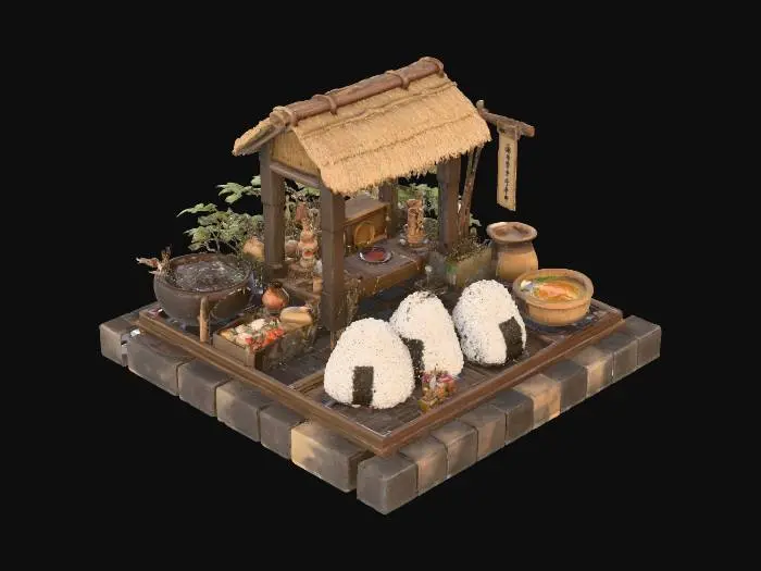3D model for Onigiri Picnic