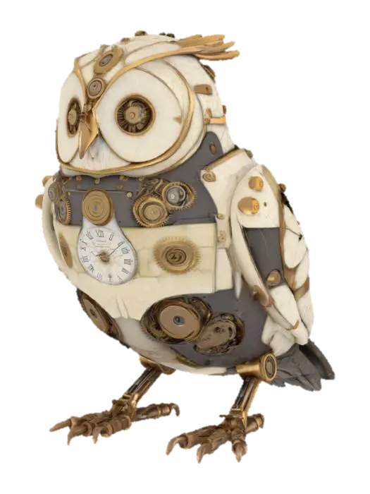 Clockwork Owl 由 Aiko 创建 — 使用 Meshy AI 3D 生成器制作,免费下载 FBX OBJ GLB STL