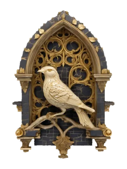 Aegis of the Gothic Raven - Window 3D model, vytvořený pomocí AI
