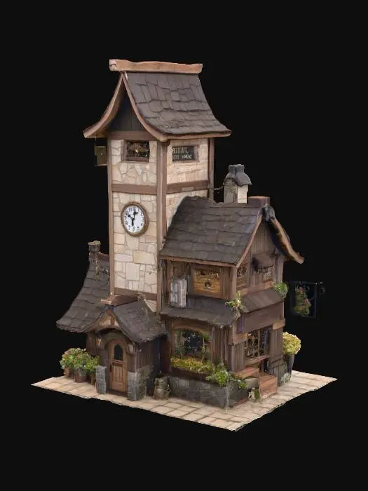 3D model for Clocktower Cottage
