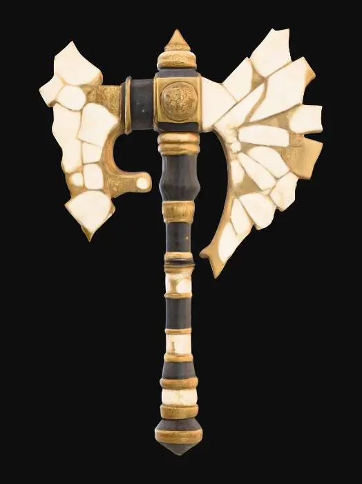 3D model for Ceremonial Guardian's Axe, #PBR#