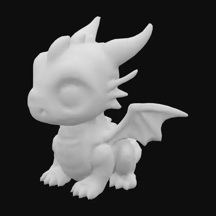 3D model for Silver Hatchling