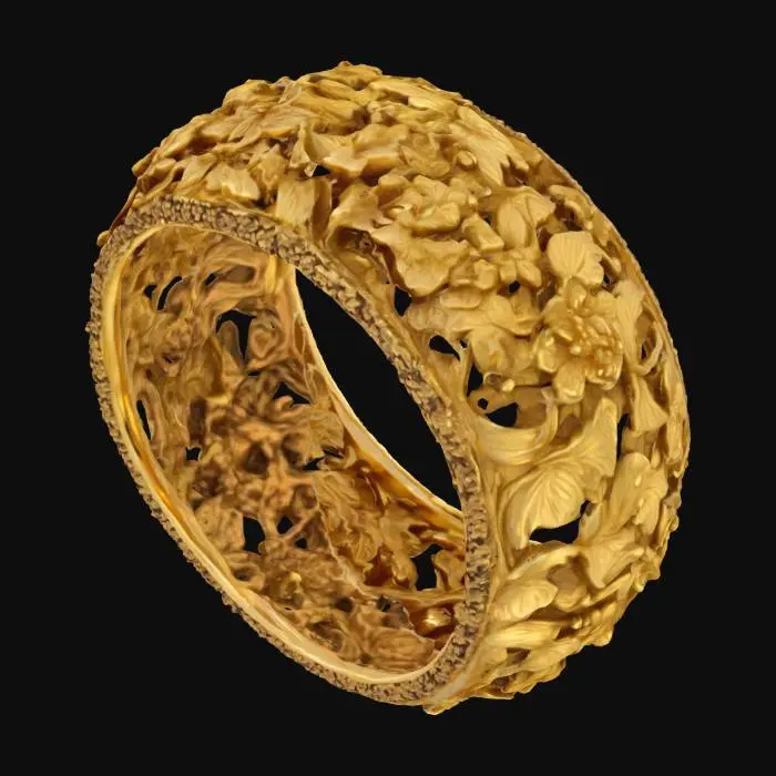 3D model for Golden Blossom Ring