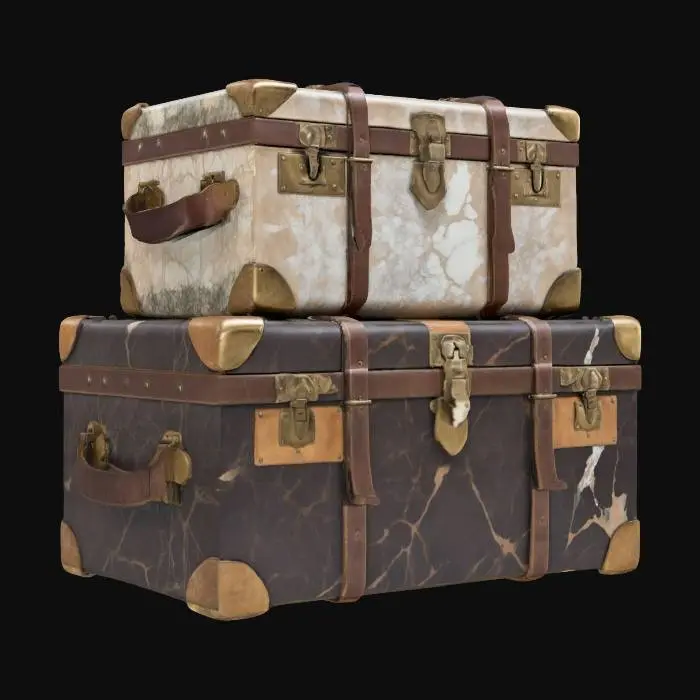 3D model for Vintage Luggage Set