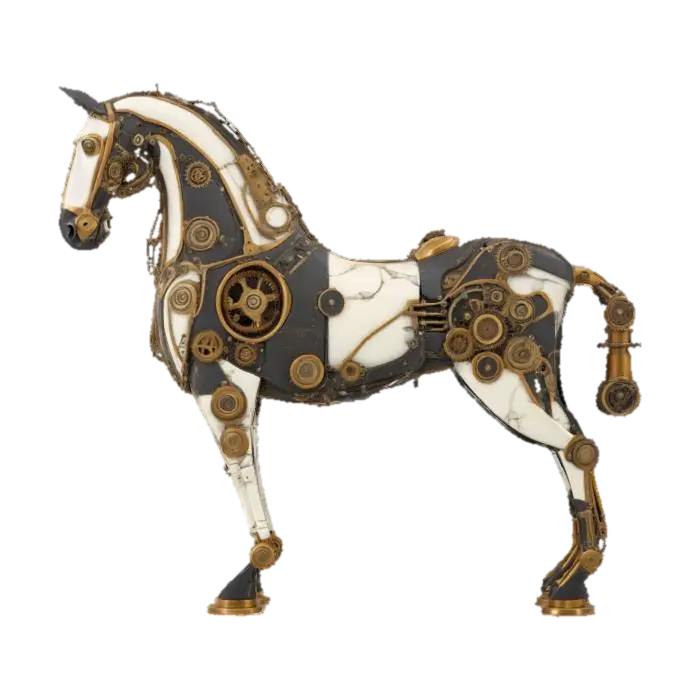 โมเดล 3D ของ Steampunk Stallion - Decorative สร้างโดย AI