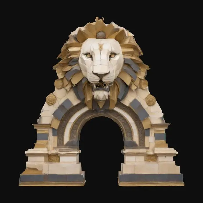 3D model for Lion Gate, #arch#